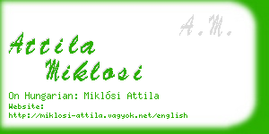 attila miklosi business card